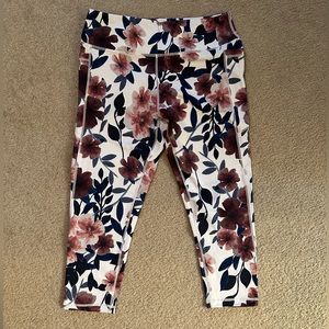Senita skin leggings - blue and pink floral - L